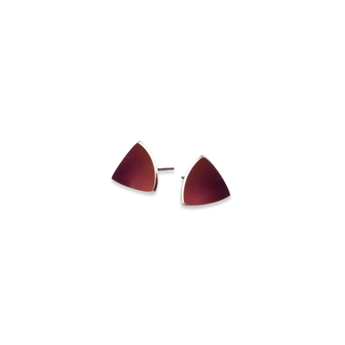 Trillion Dome Stud Earrings