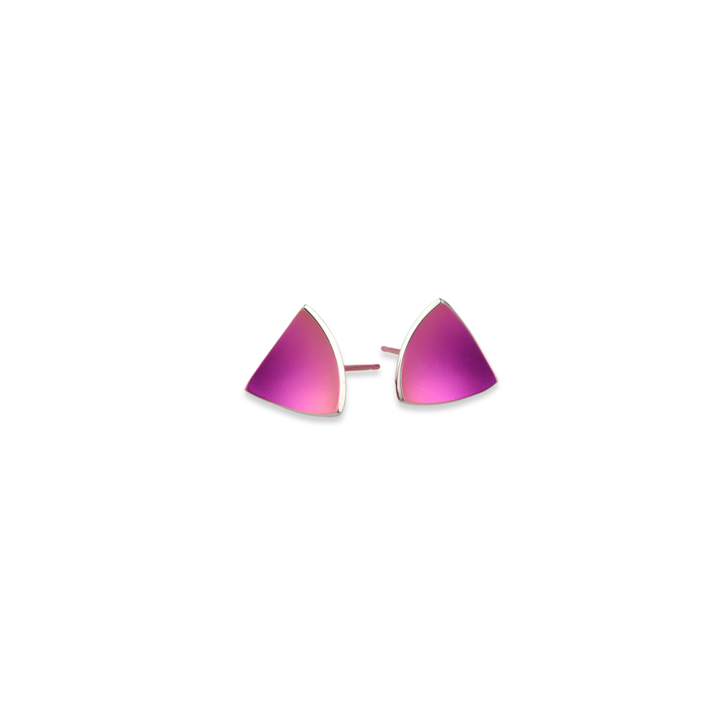Trillion Dome Stud Earrings