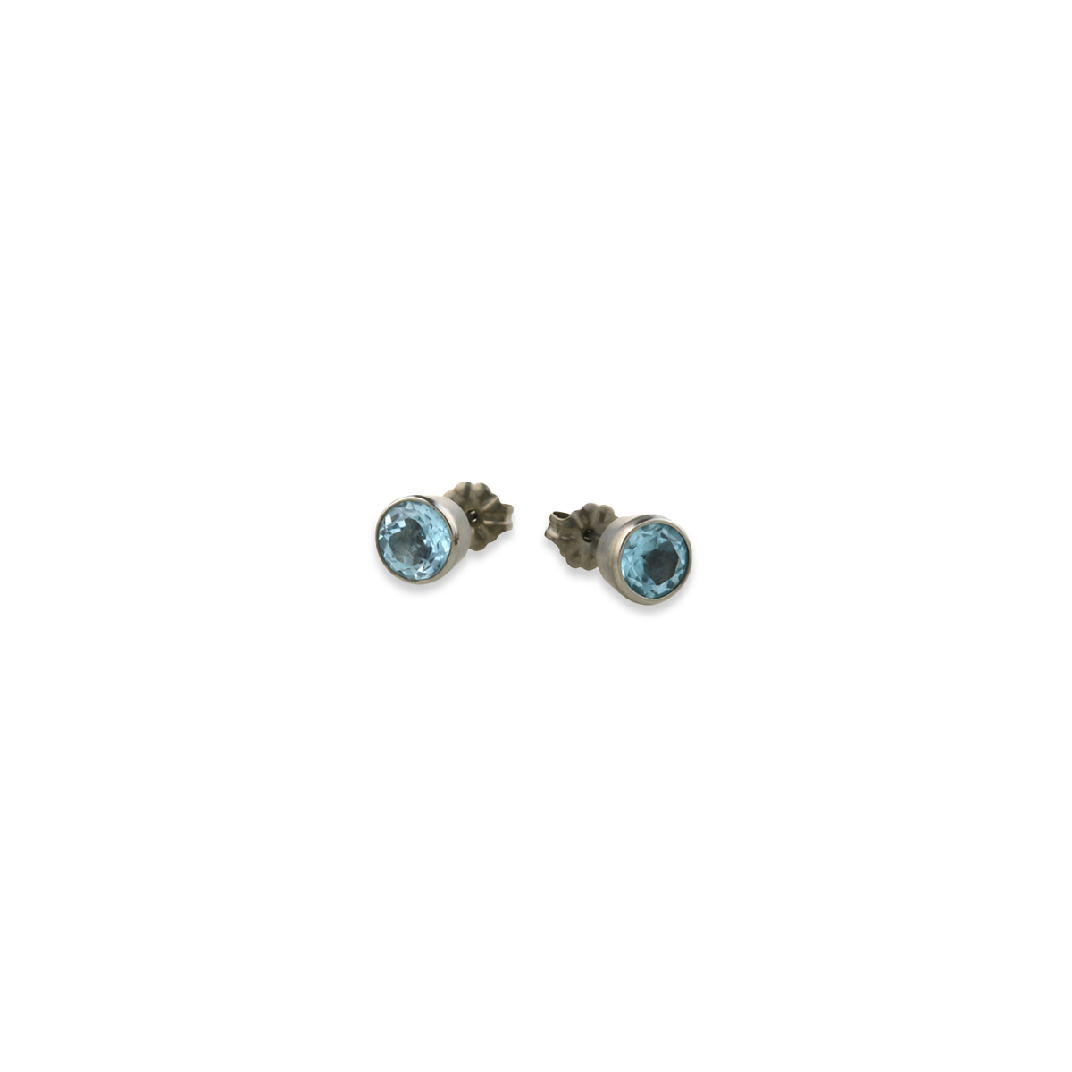 Large Gem Stone Stud Earrings