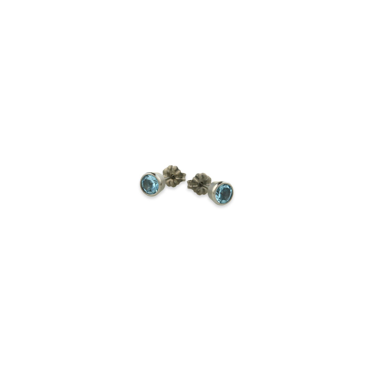 Medium Gem Stone Stud Earrings