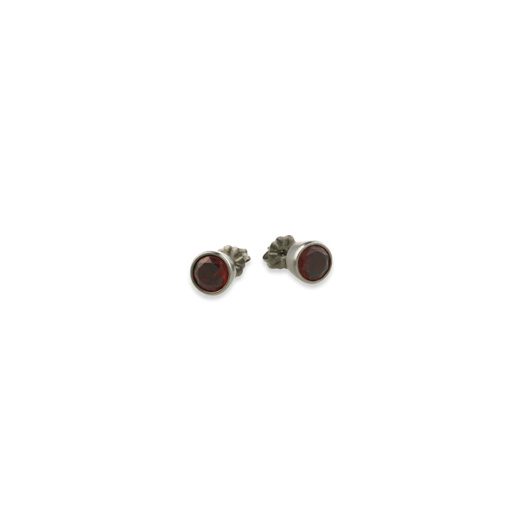 Large Gem Stone Stud Earrings