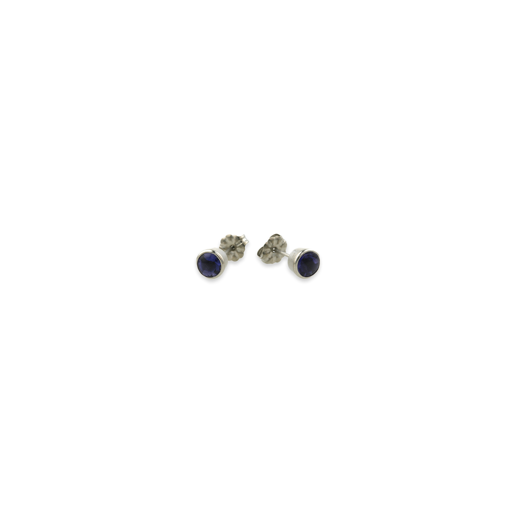 Medium Gem Stone Stud Earrings