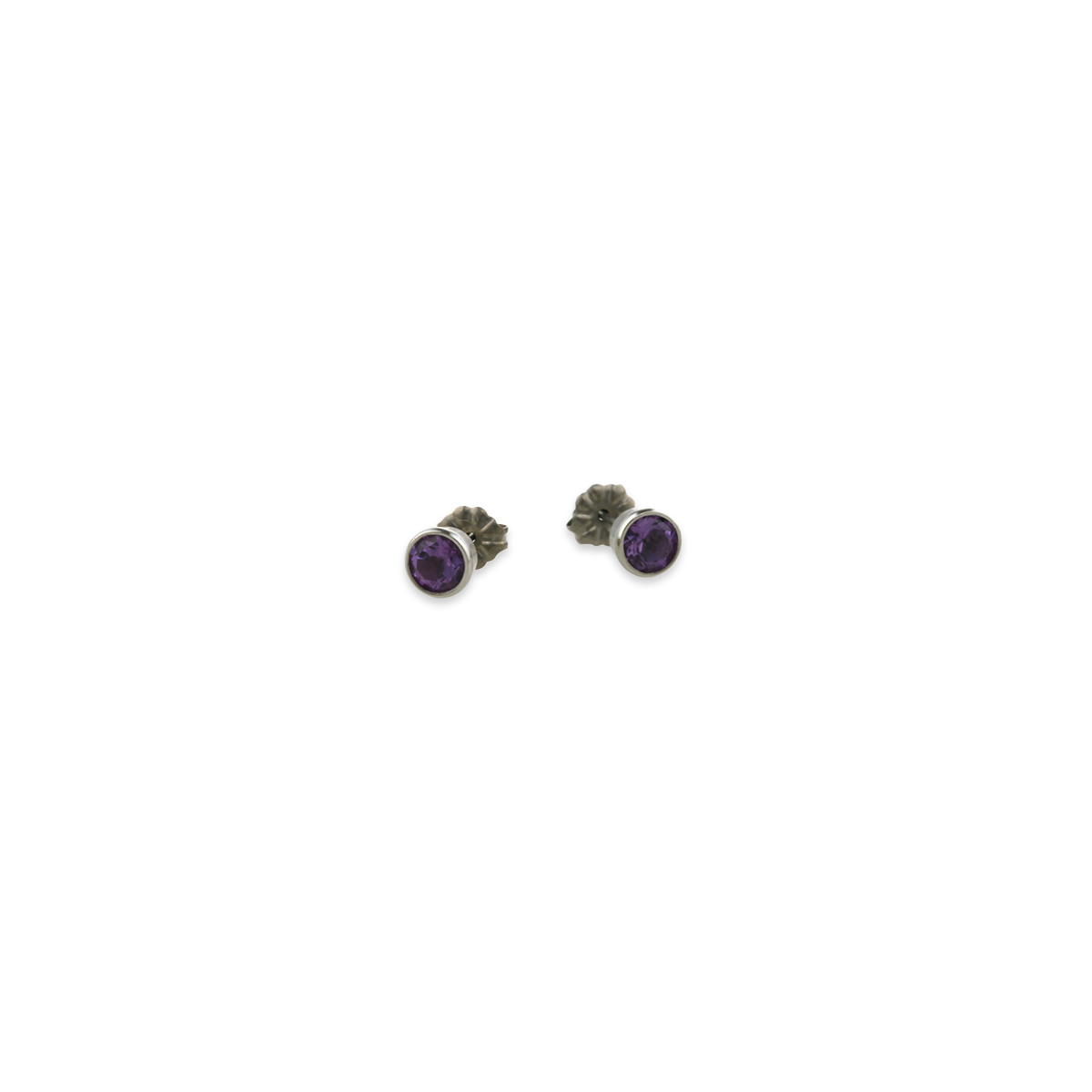 Medium Gem Stone Stud Earrings