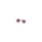 Heart Stamp Titanium Studs