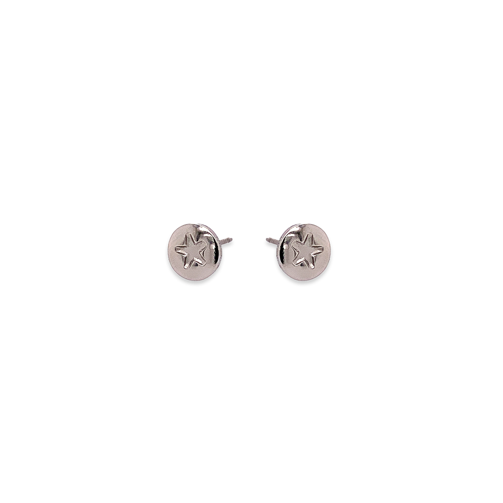 Star Stamp Titanium Studs Earrings