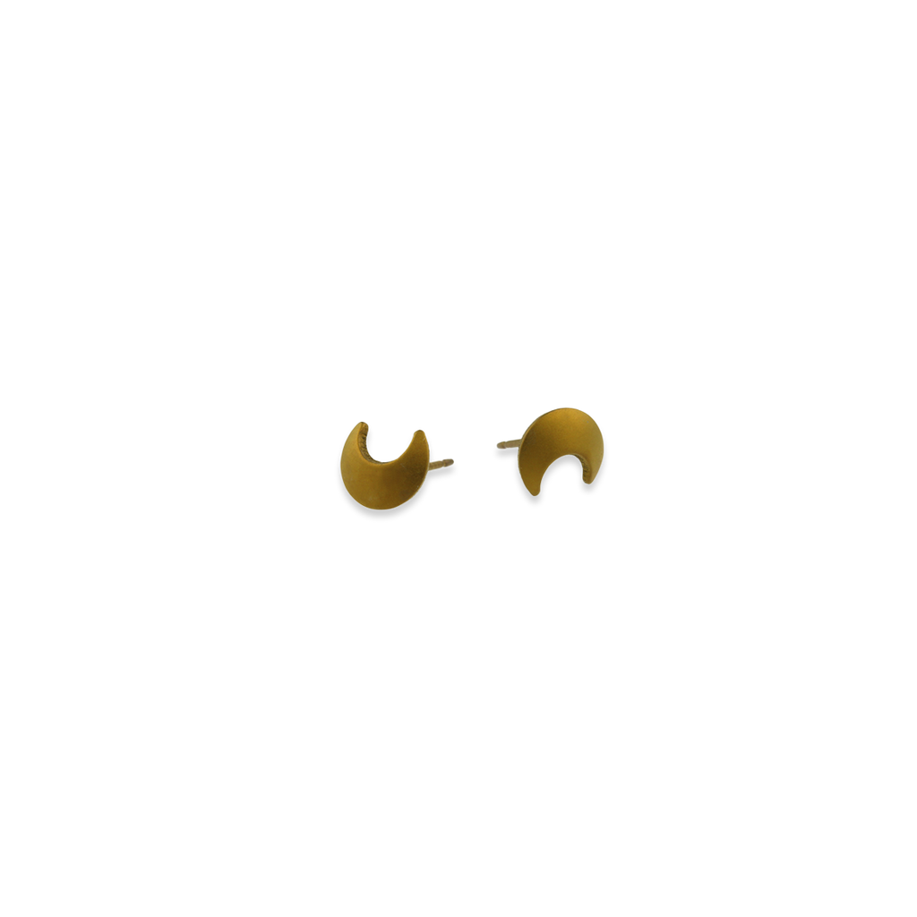 Moon studs earrings