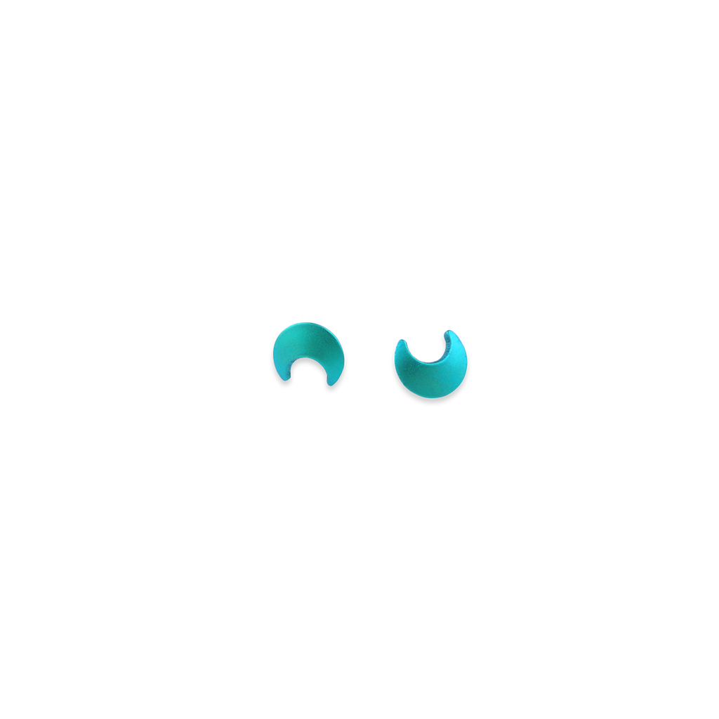 Moon studs earrings