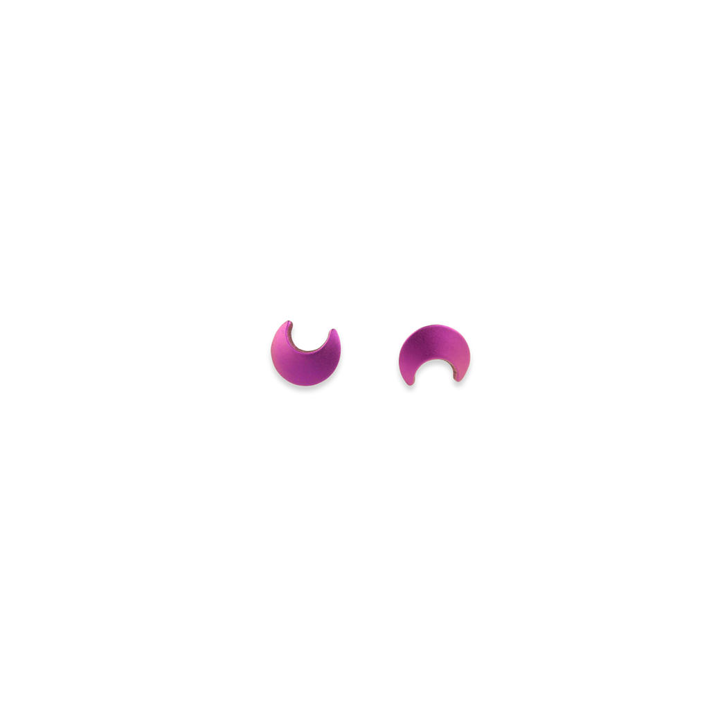 Moon studs earrings