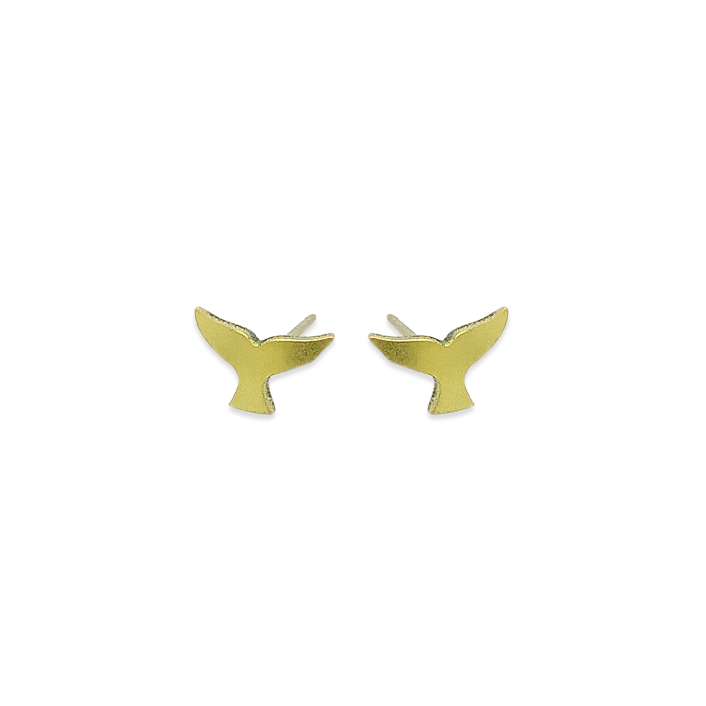 Whales Tail Stud Earrings