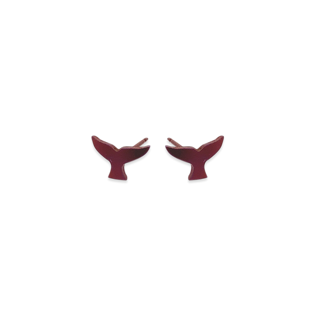 Whales Tail Stud Earrings