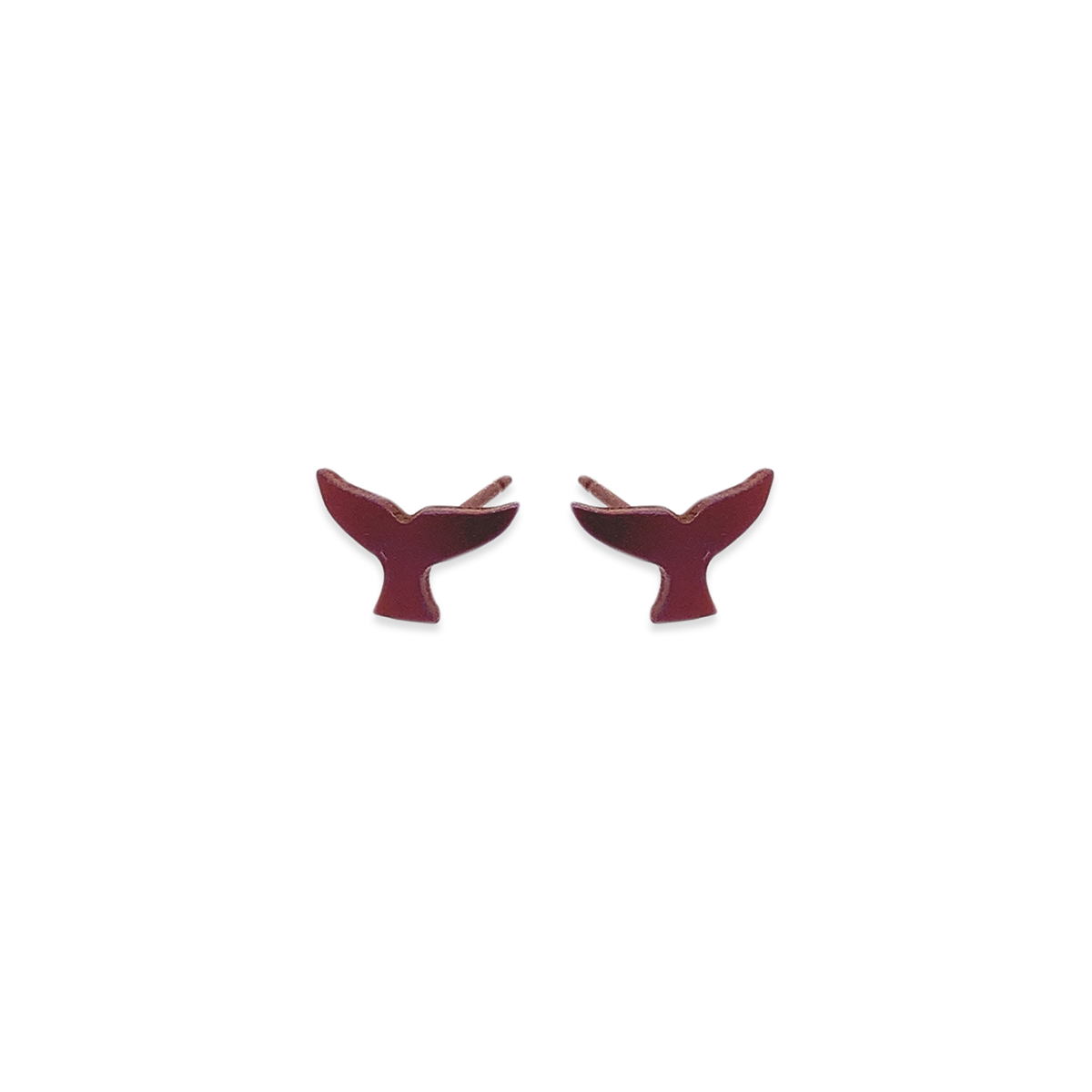 Whales Tail Stud Earrings