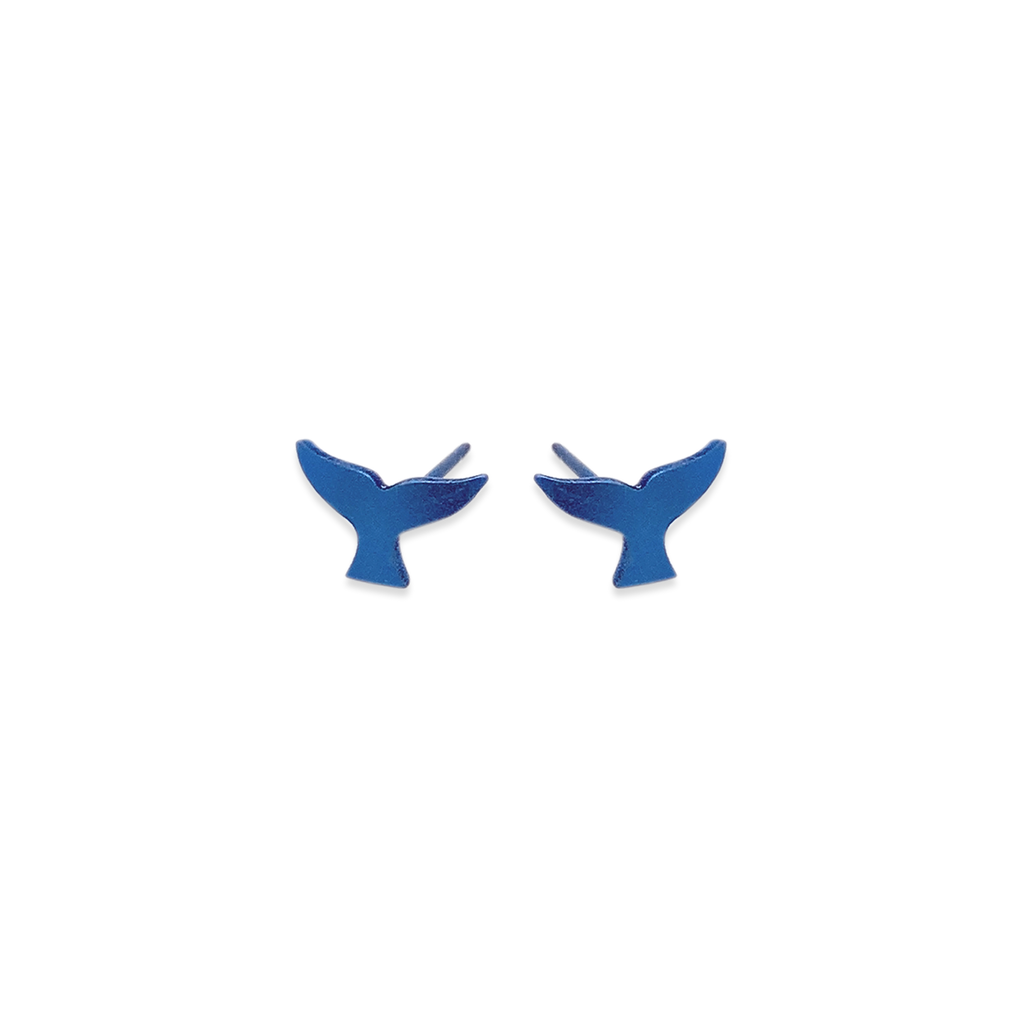 Whales Tail Stud Earrings