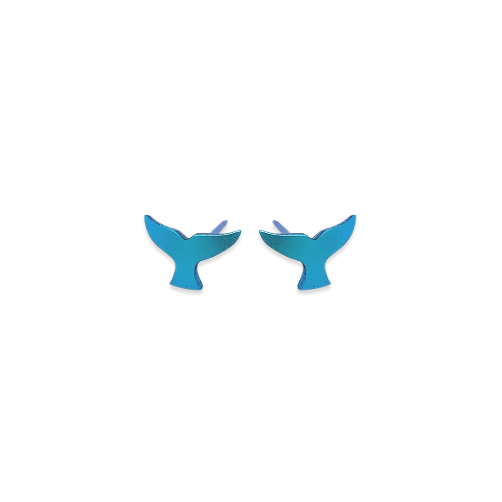 Whales Tail Stud Earrings