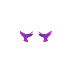 Whales Tail Stud Earrings