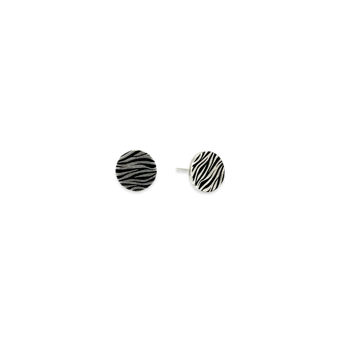 Zebra Print Round Studs