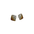 Leopard Print Square Studs