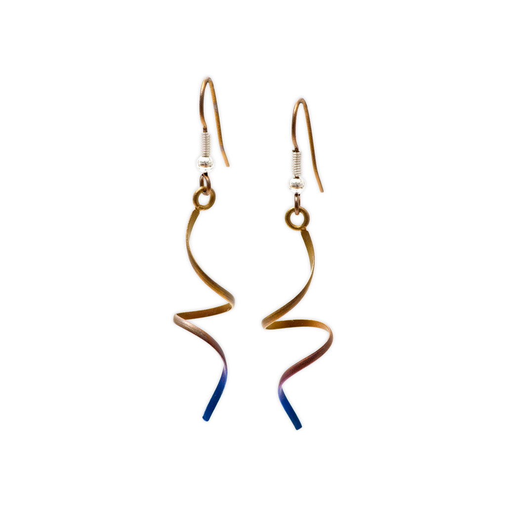 Wirework Single Spiral Drops