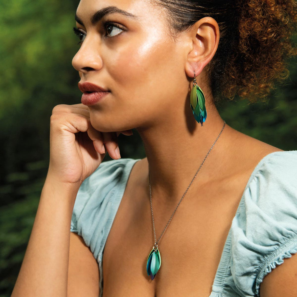 Large Wolf of the Woods Drop Earrings