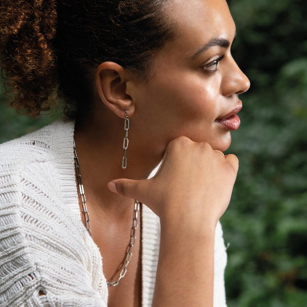 Paperclip Drop Earrings