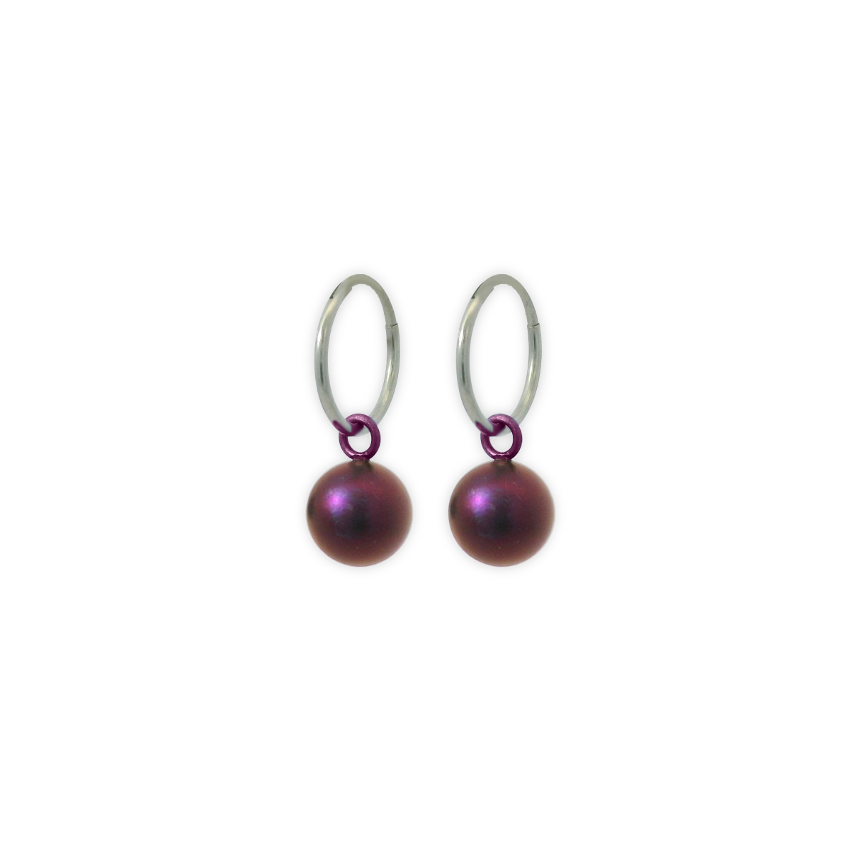 Bead Charm Hoops