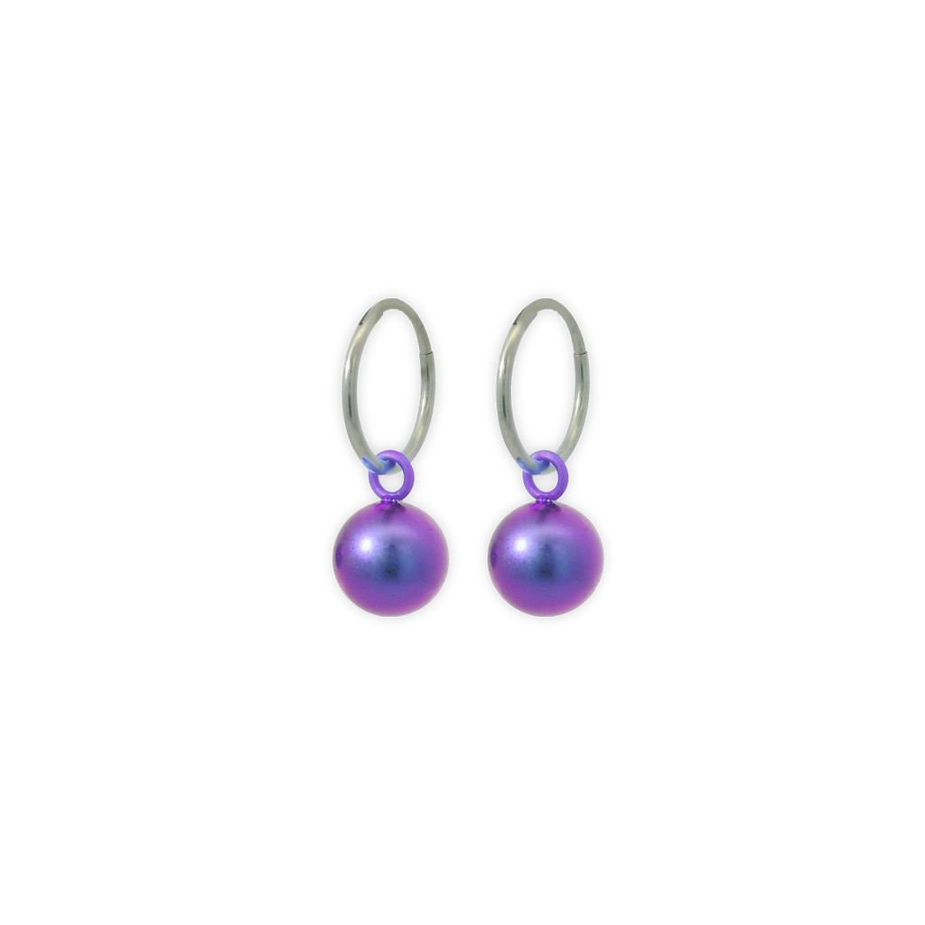 Bead Charm Hoops