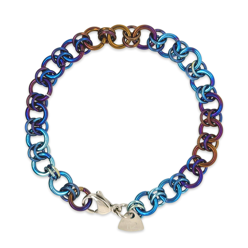Denim Chainmail Bracelet