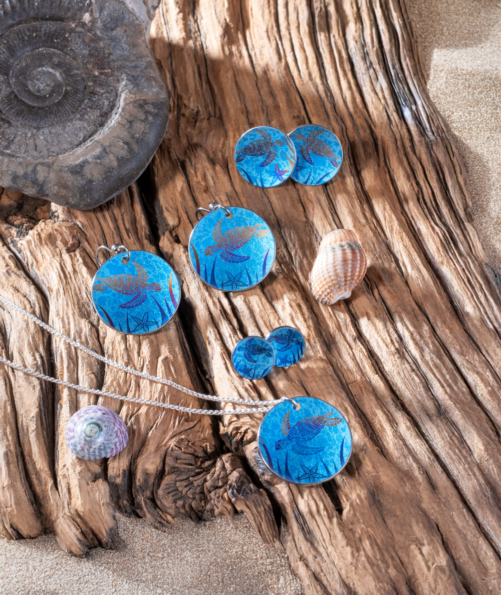 Turtle Drop Earrings