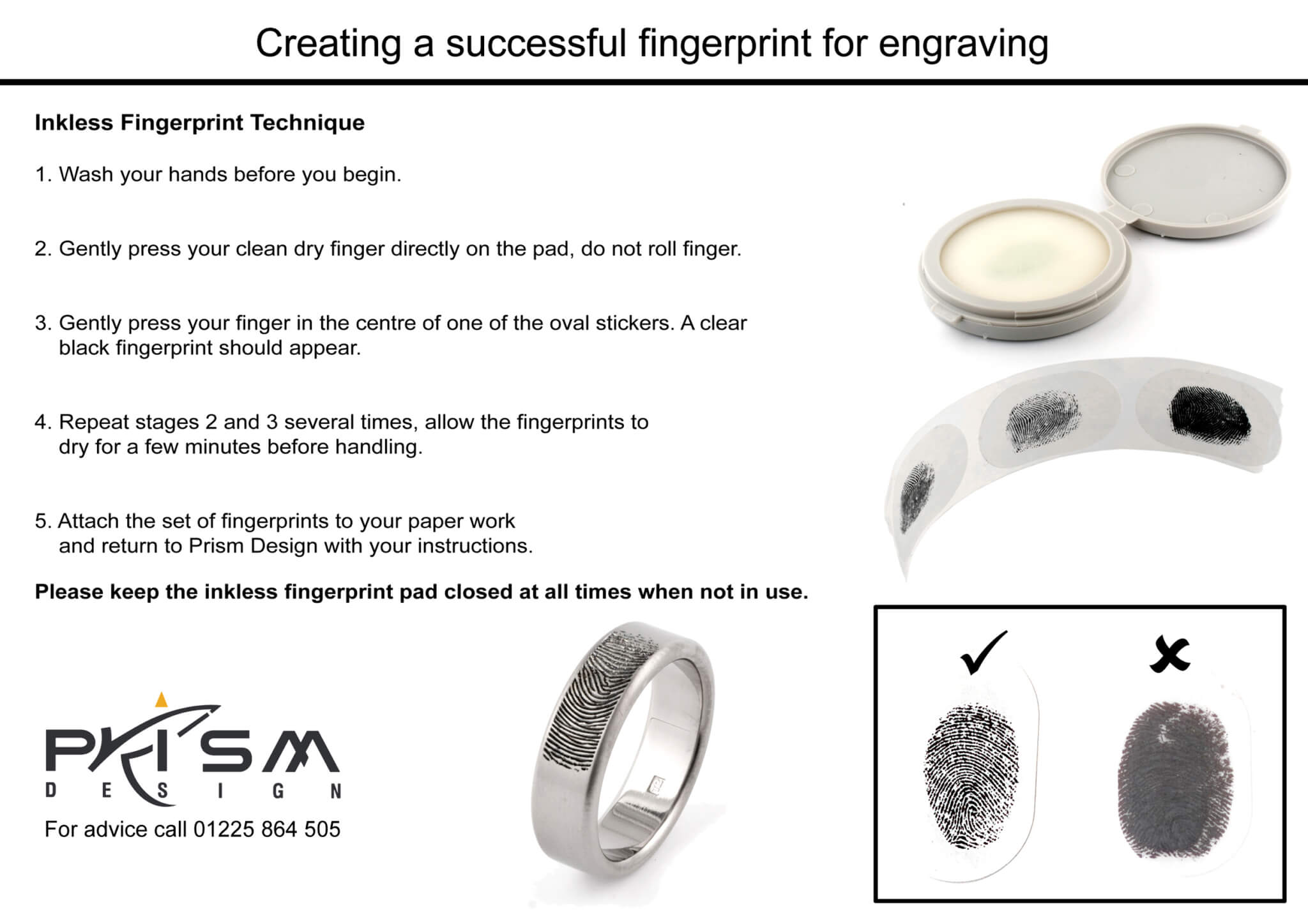 Ti2 Titanium - creating a fingerprint for engraving